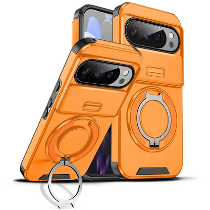 ArmorVault Google Pixel Pro Magnetic Ring Stand Shield Case Full Protection