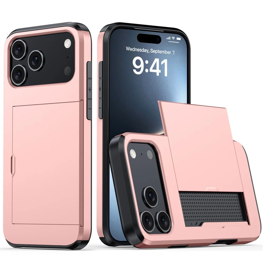 ArmourShield Magnetic Wallet Armor Shockproof Card Holder for iPhone Case - The Armour Case