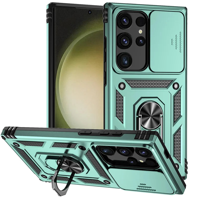 Ultra Shield Magnetic Slide Lens Armor Case for Samsung Galaxy S25 Series