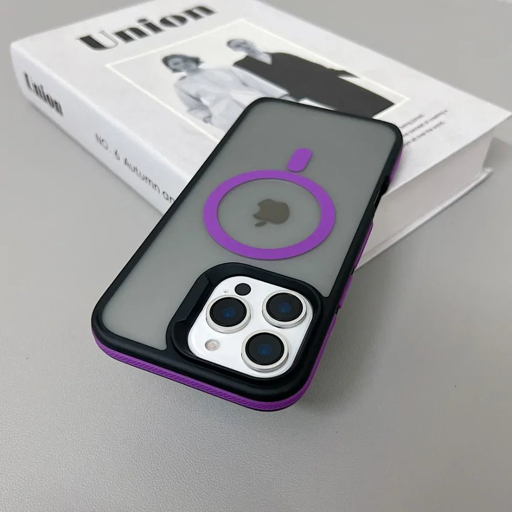 AeroShield Clear Magnetic Stand Matte Waterproof Protection for iPhone Case - The Armour Case