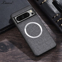 Premium Fabric Magnetic Slim Case Wireless Charging Cover For Google Pixel