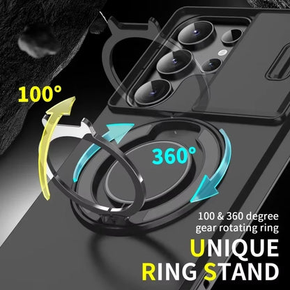 ArmorSlide Magnetic Shockproof Ring for Samsung Galaxy Case with Camera Cover