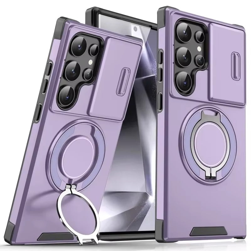 ArmorSlide Magnetic Shockproof Ring for Samsung Galaxy Case with Camera Cover