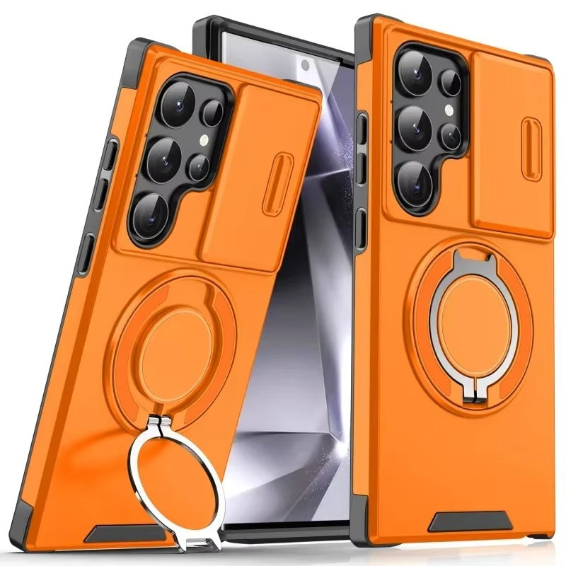 ArmorSlide Magnetic Shockproof Ring for Samsung Galaxy Case with Camera Cover