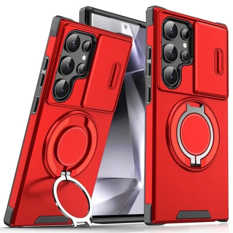ArmorSlide Magnetic Shockproof Ring for Samsung Galaxy Case with Camera Cover